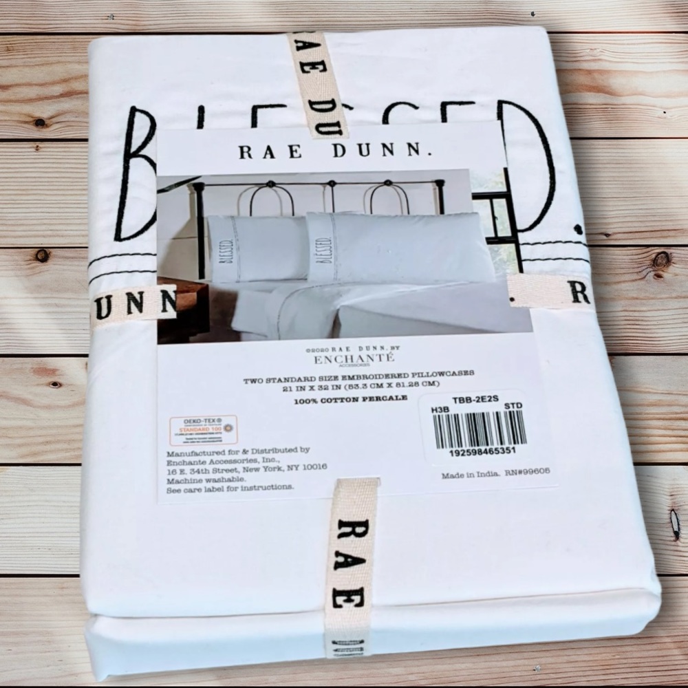 Rae Dunn “Blessed” Pillowcases NWT! - Picture 2 of 3